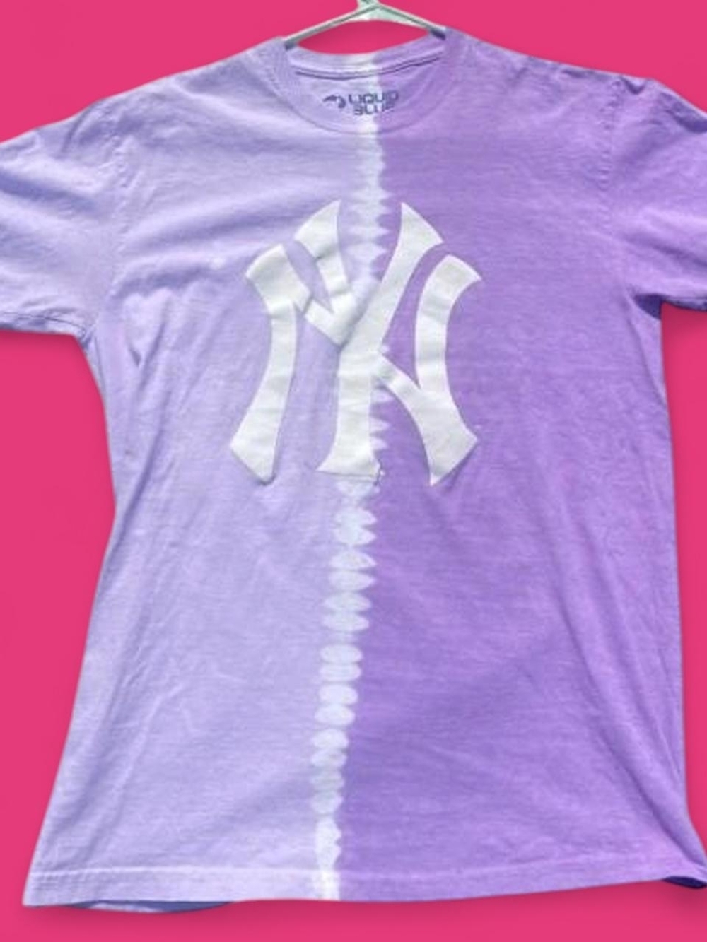 Liquid Blue Lavender and Purple Tie-Dye NY Short Sleeve Tee